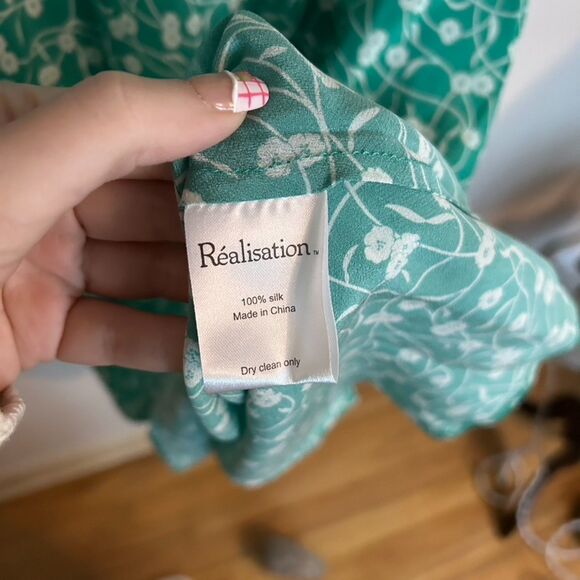 Realisation Par Amelia Dress in Poison Ivy Green Ivory Extra Large - Picture 9 of 14